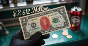Gas Station Change: Rare $2 bill value by serial number at $2.612 Million
